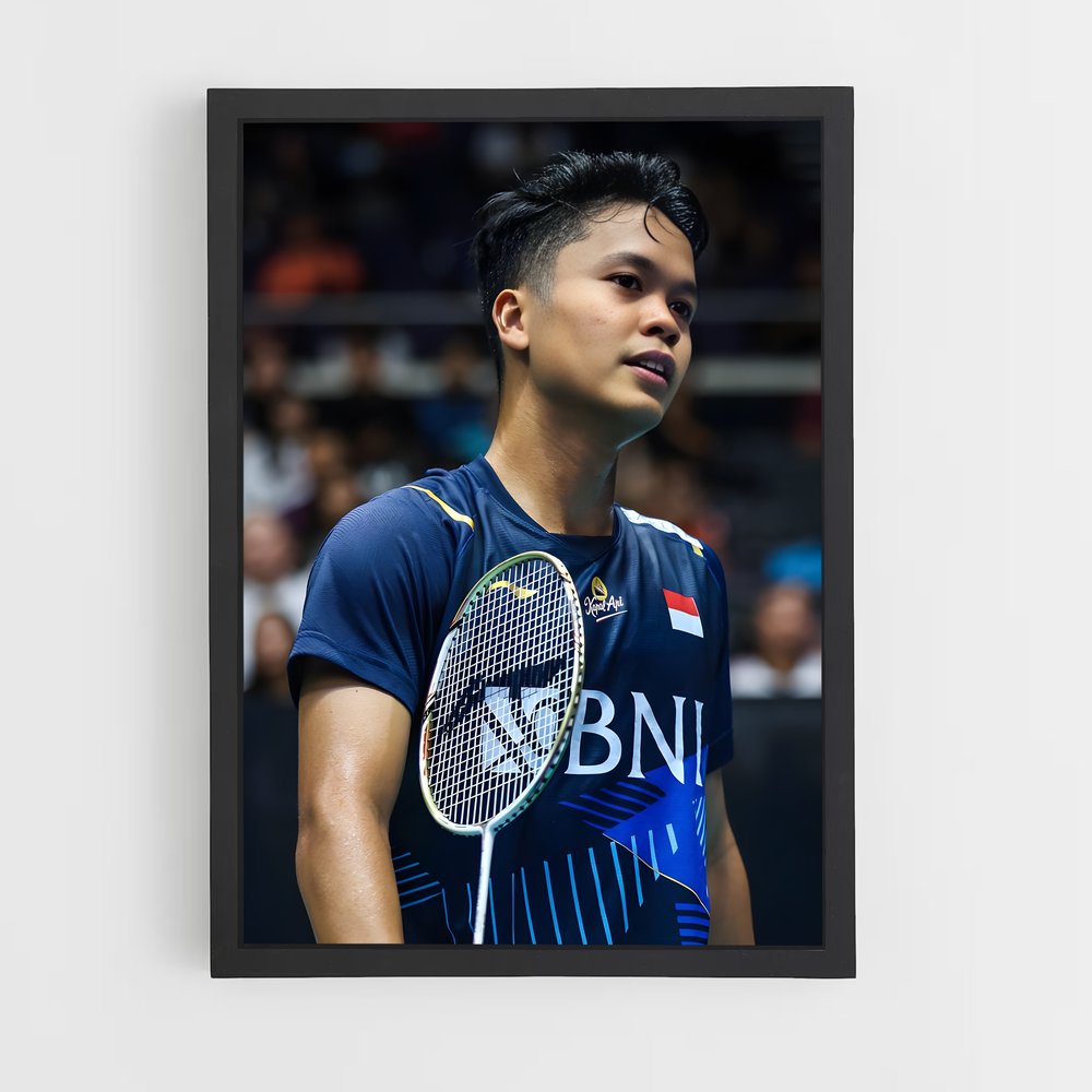 Poster Anthony de sinisuka – affiche Badminton (vue 2)